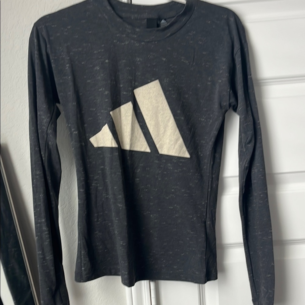 Adidas Charcoal Long Sleeve with Cream Logo